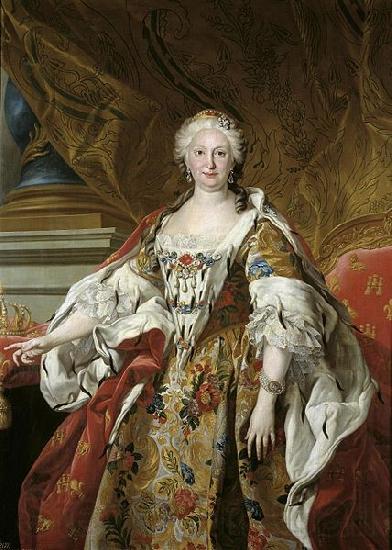 Charles Amedee Philippe Van Loo Official portrait of Queen Isabel de Farnesio Norge oil painting art